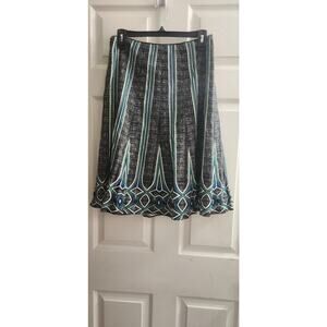 Beautiful Tahari Linnen And Cotton A Line Midi Skirt Sz 8